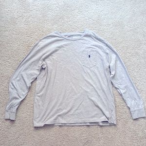 Ralph Lauren Men’s Grey Long Sleeve Polo T-Shirt Size Large